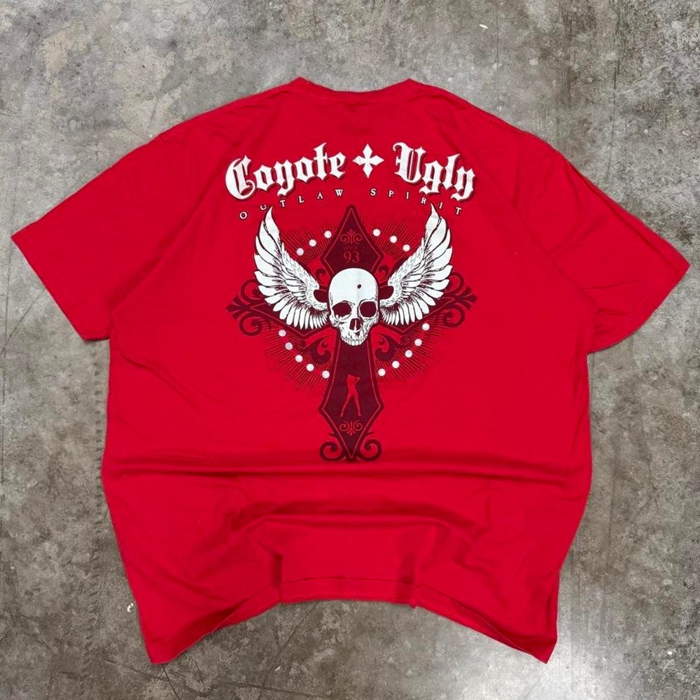 Vintage Coyote Ugly Saloon Memphis Red Graphic Tee Shirt Mens XL Y2K Grunge